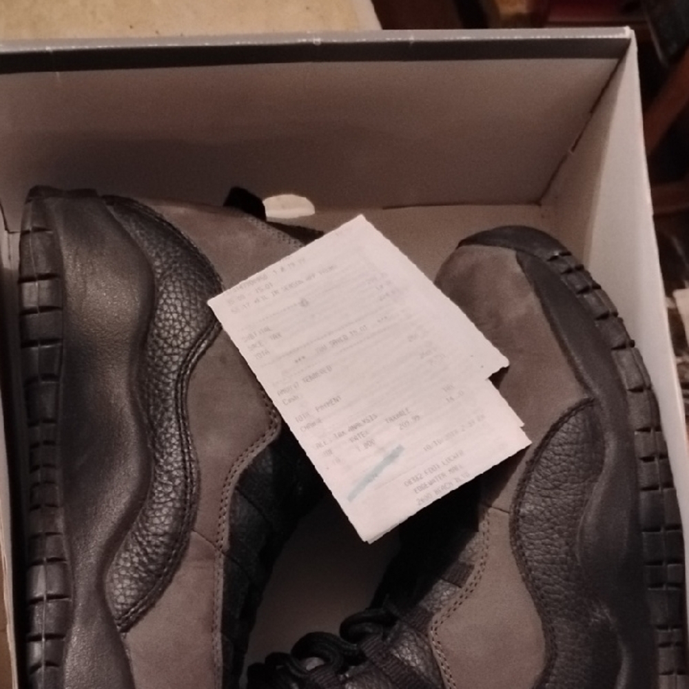 Jordan Black and Gray Athletic Shoes with Sturdy Sole